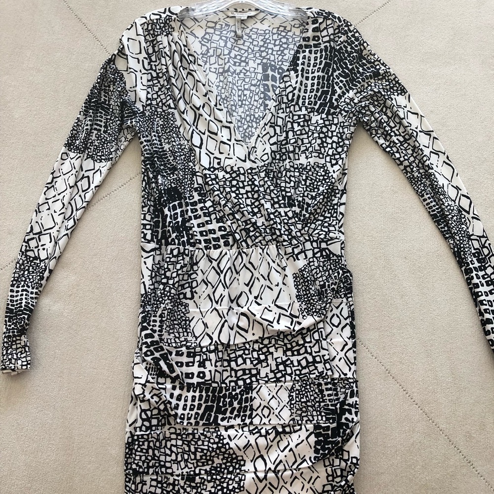 BCBG black and white dress.